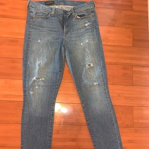 J.Crew Mid-rise distressed toothpick Jeans
